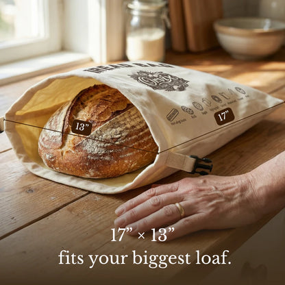 Premium 100% Cotton-Beeswax Bread Bags