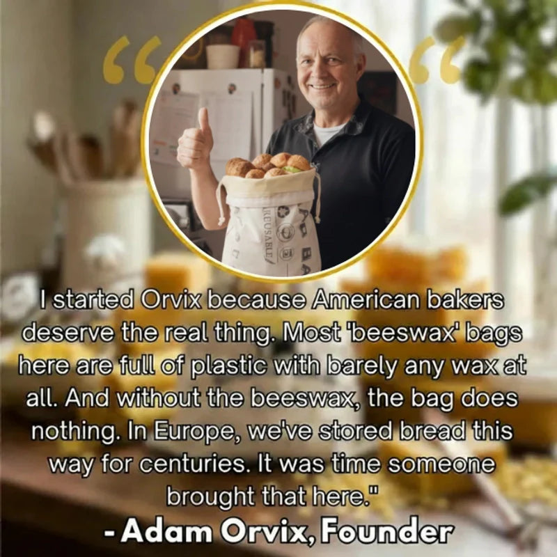 Premium 100% Cotton-Beeswax Bread Bags