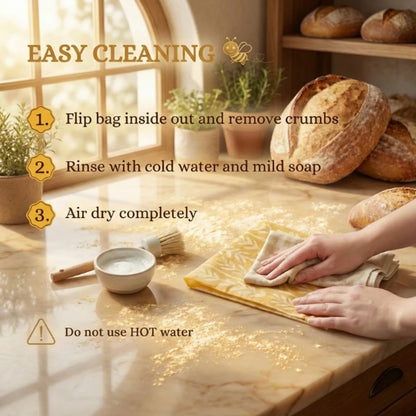 Premium 100% Cotton-Beeswax Bread Bags