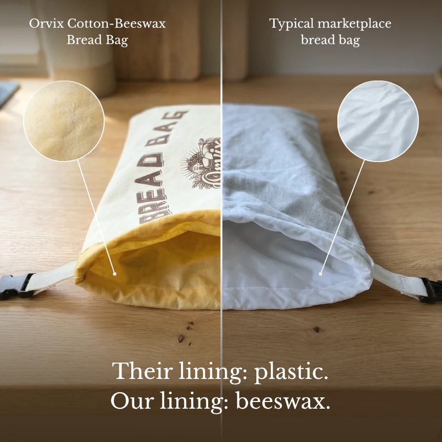 Premium 100% Cotton-Beeswax Bread Bags